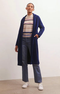 Mason Knit Coat | Oatmeal, Sapphire Blue