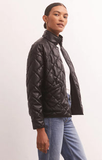 Heritage Faux Leather Jacket | Black