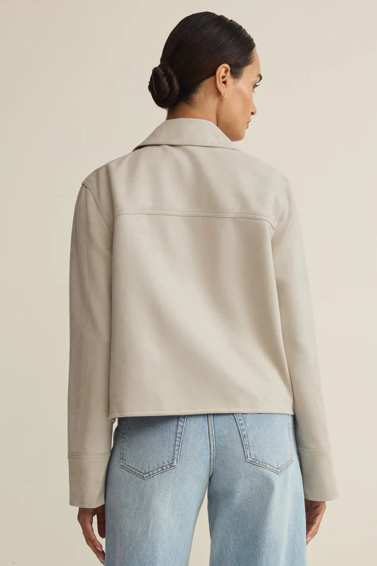 Dillon Faux Suede Jacket | Crystal