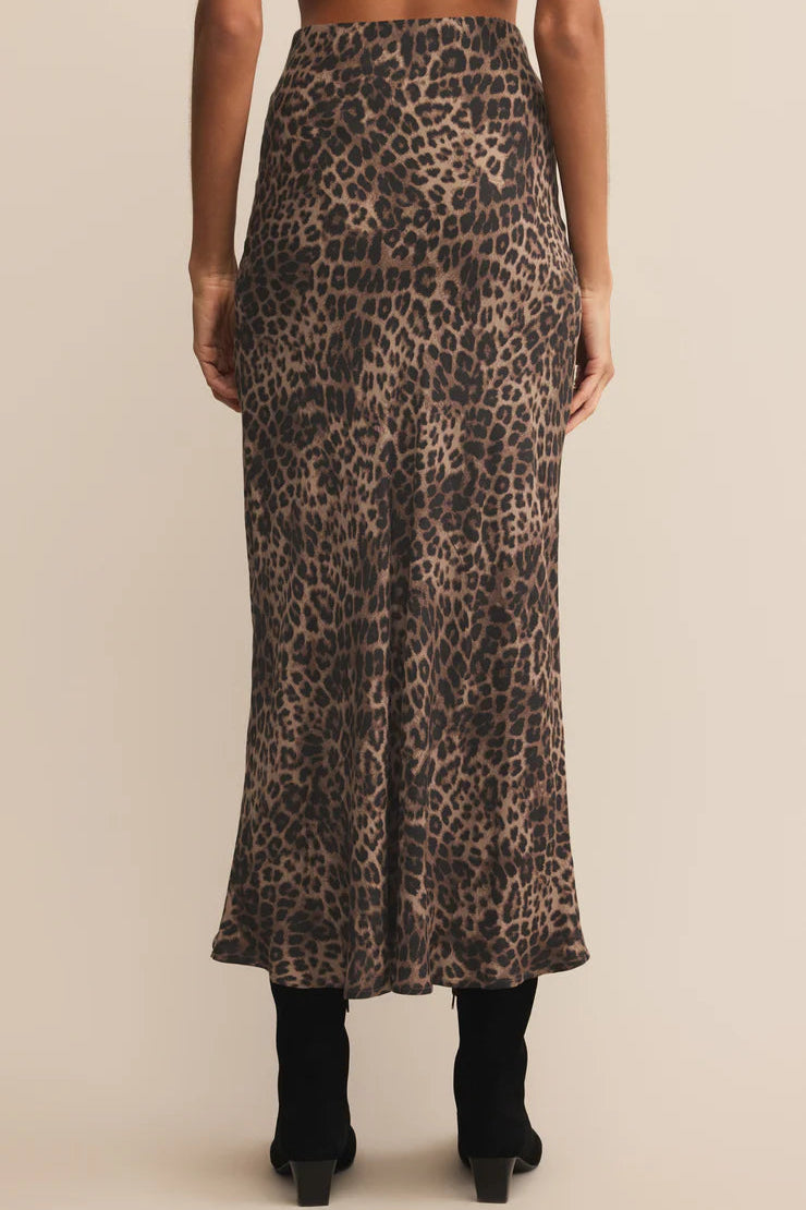 Izabel Leopard Skirt | Desert Tan