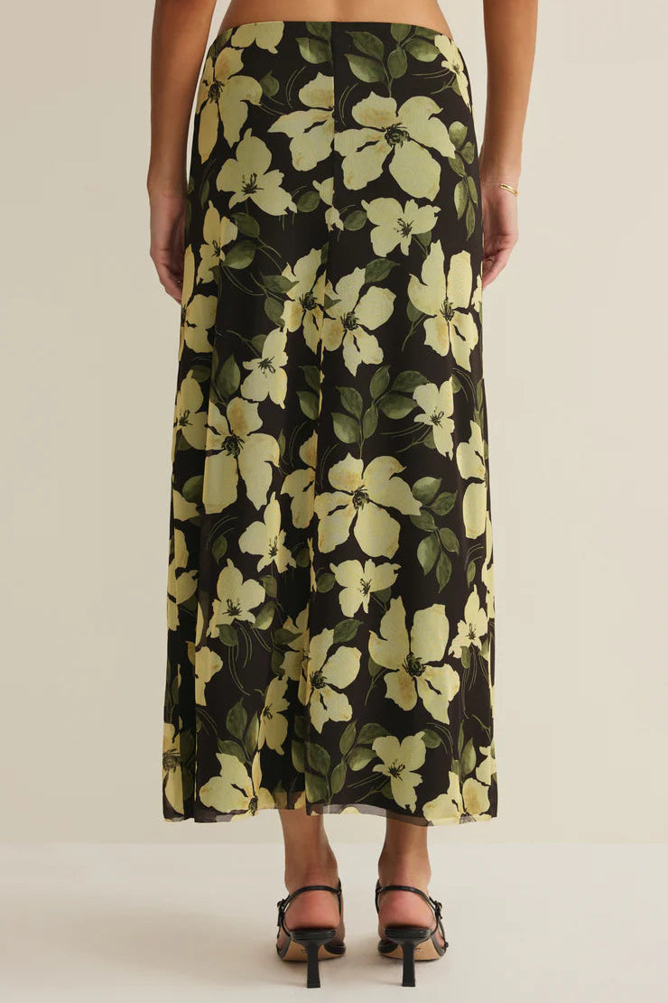 Eda Ren Floral Mesh Midi Skirt | Sunnyside