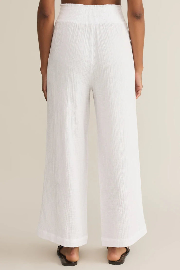 Cassidy Gauze Full Length Pant | White