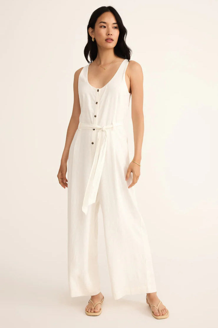 Adler Linen Jumpsuit | White