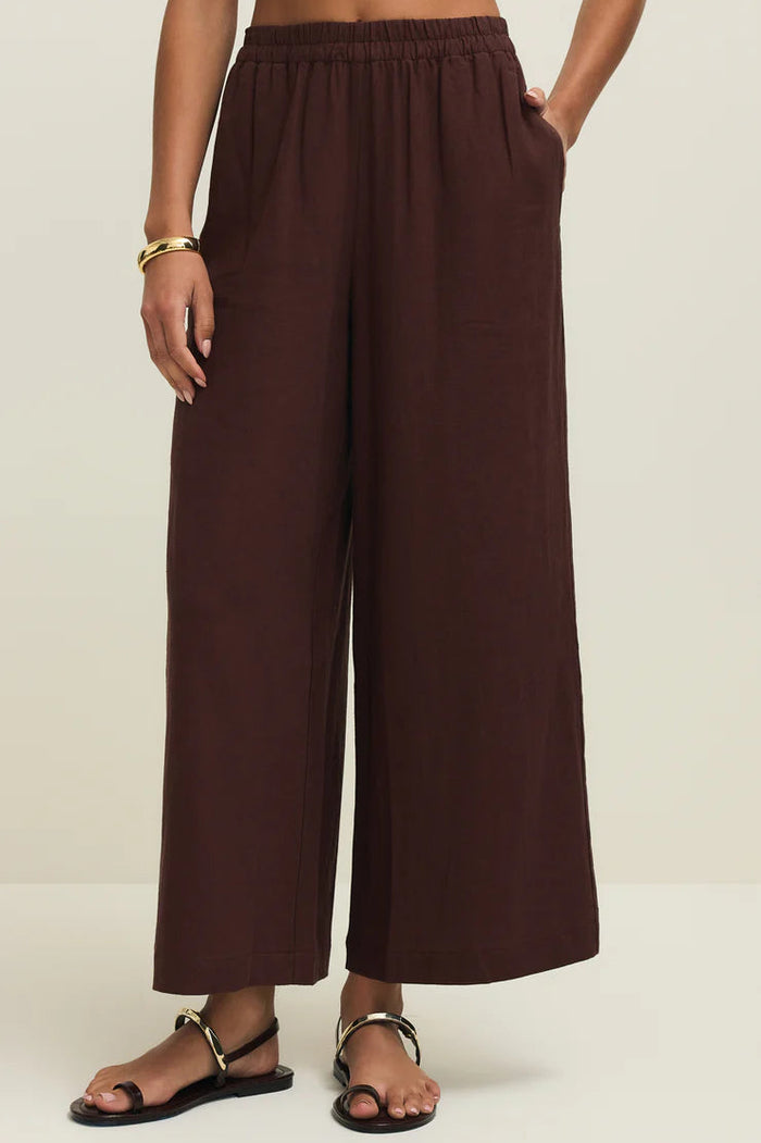 Scout Linen Pant | Chocolate Cherry