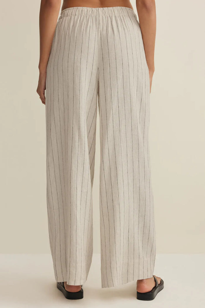 Henri Striped Wide Leg Pant | Linen