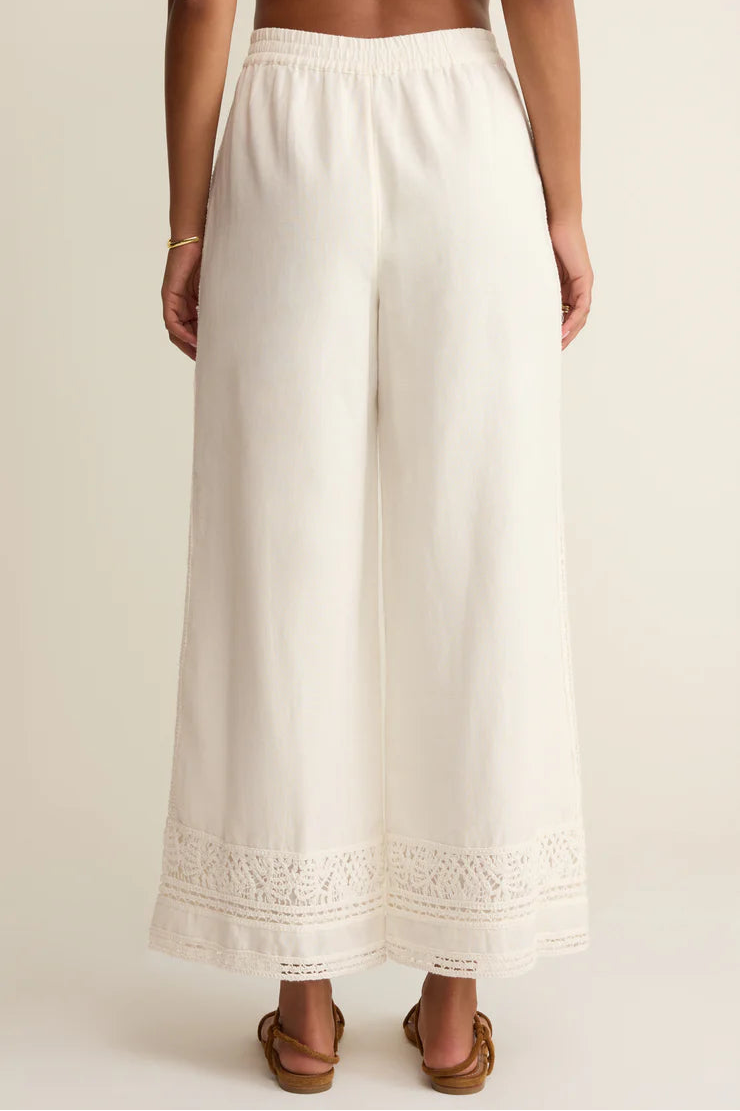 Scout Embroidered Pant | White