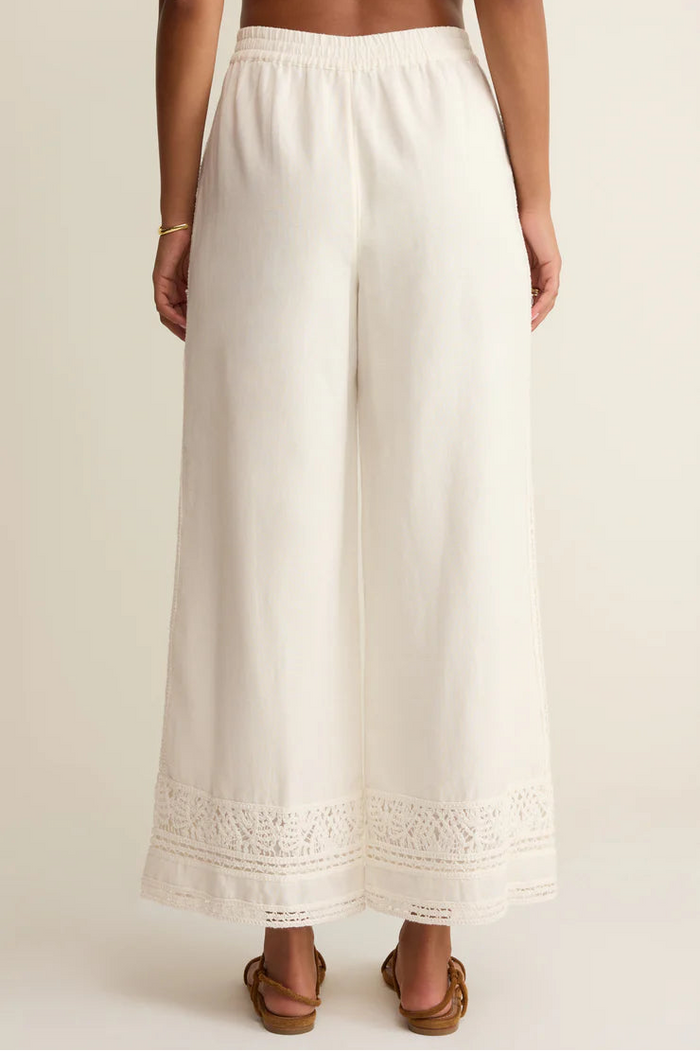 Scout Embroidered Pant | White