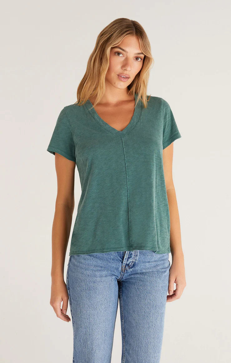 Dream Slub Sleeve Tee | White, Blush, Driftwood, Silver Pin