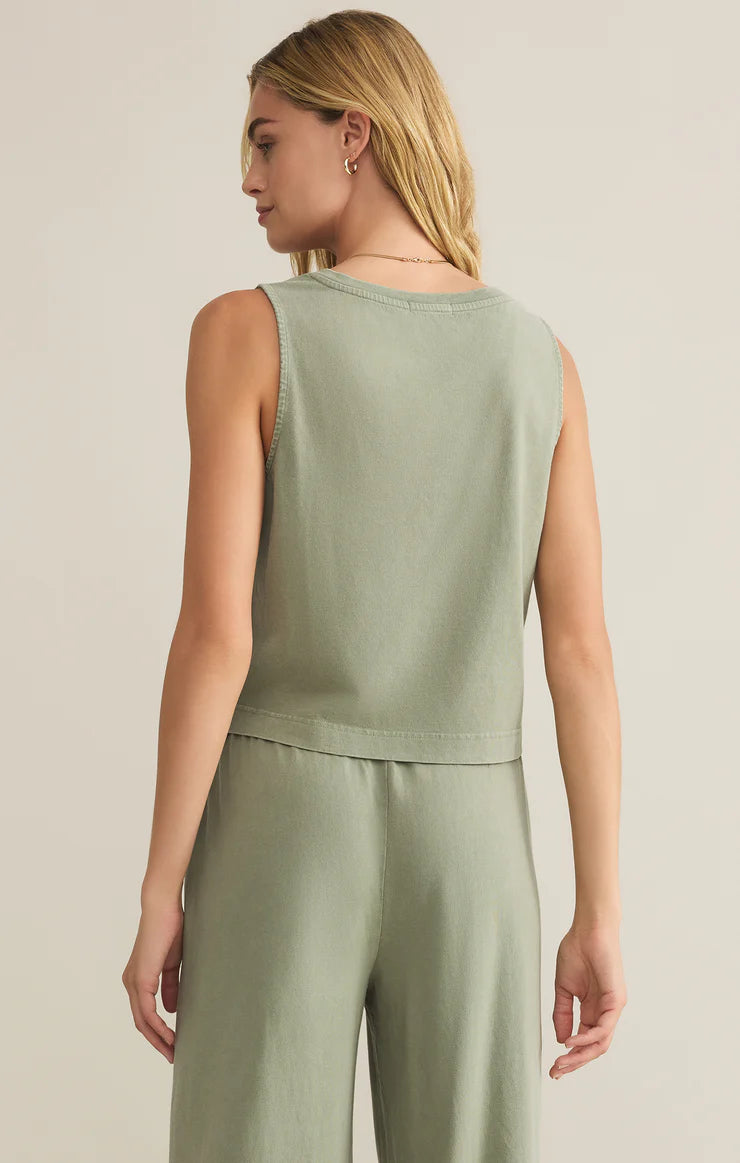 Sloane V-Neck Top | Avocado