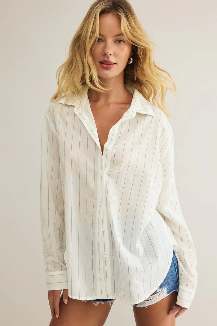 Seaport Striped Shirt | White