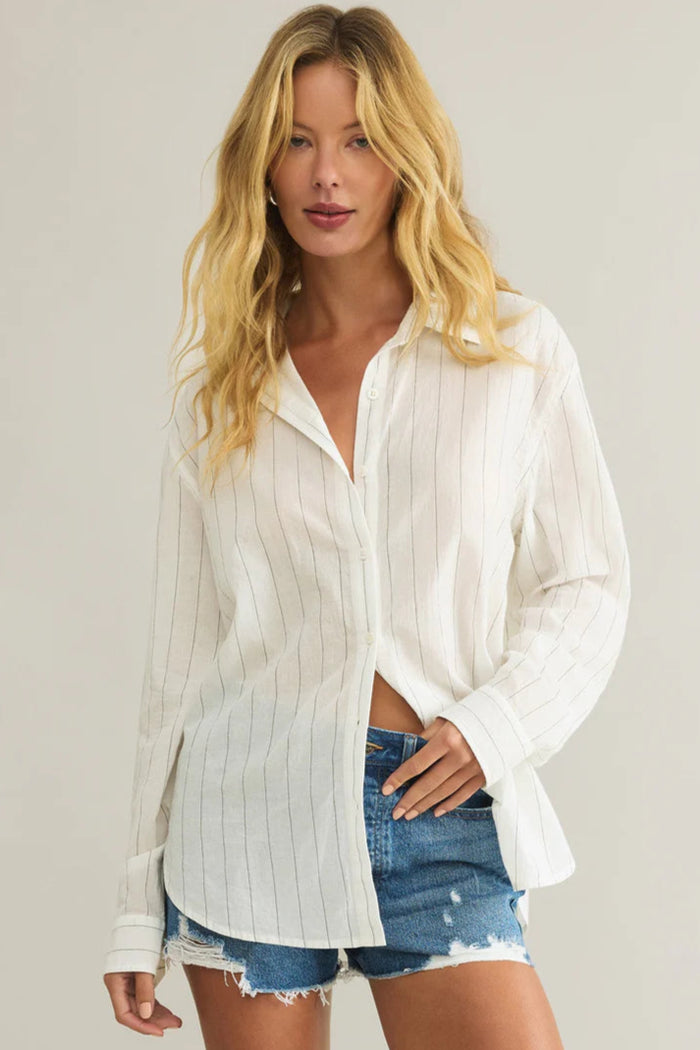 Seaport Striped Shirt | White