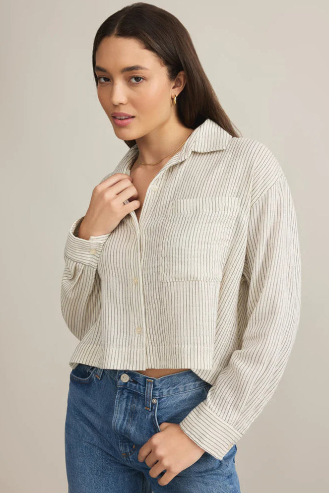 Del Mar Striped Shirt | Natural