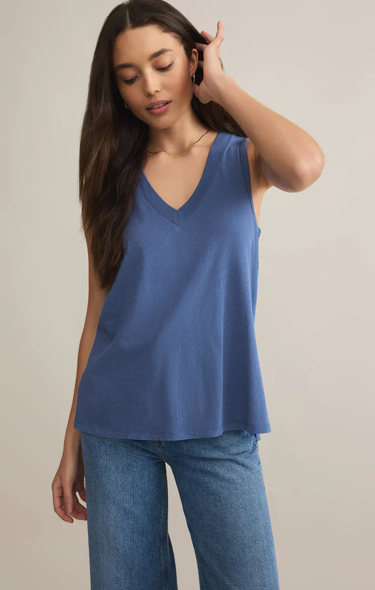 Californian Tank | Iced Coffee, Riviera Blue, White, Black