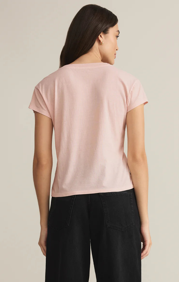 Modern V Neck Tee | Graphite Grey, Pink Salt, White