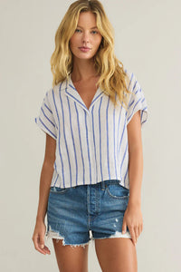 Parallel Linen Button Down | Palace Blue