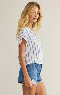 Parallel Linen Button Down | Palace Blue