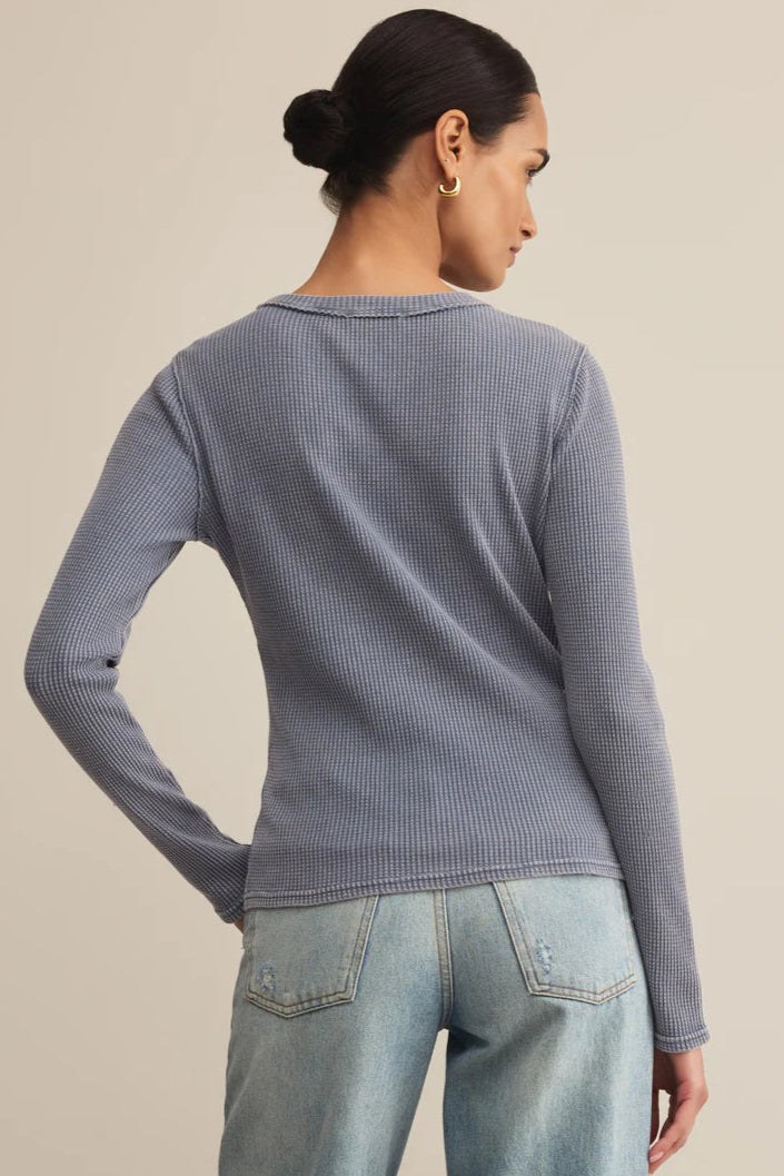Arlet Mini Thermal Top | Storm Cloud, White