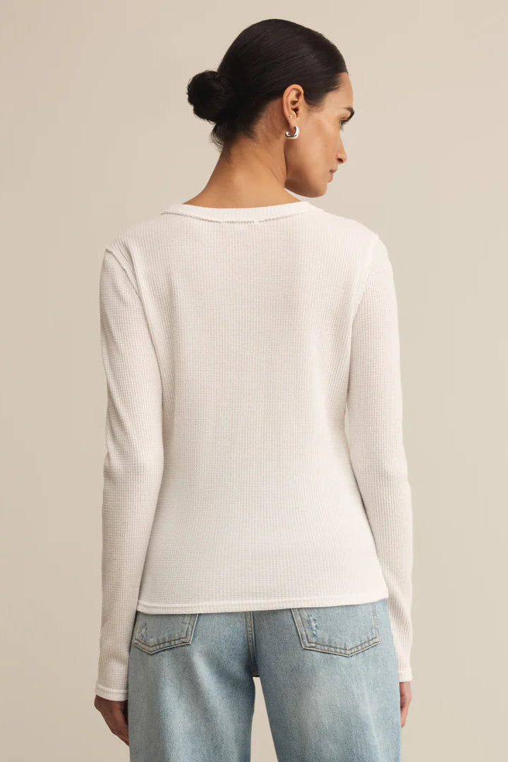 Arlet Mini Thermal Top | Storm Cloud, White