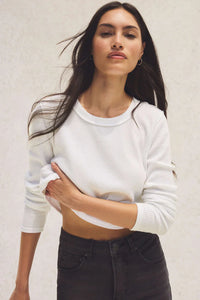 Arlet Mini Thermal Top | Storm Cloud, White