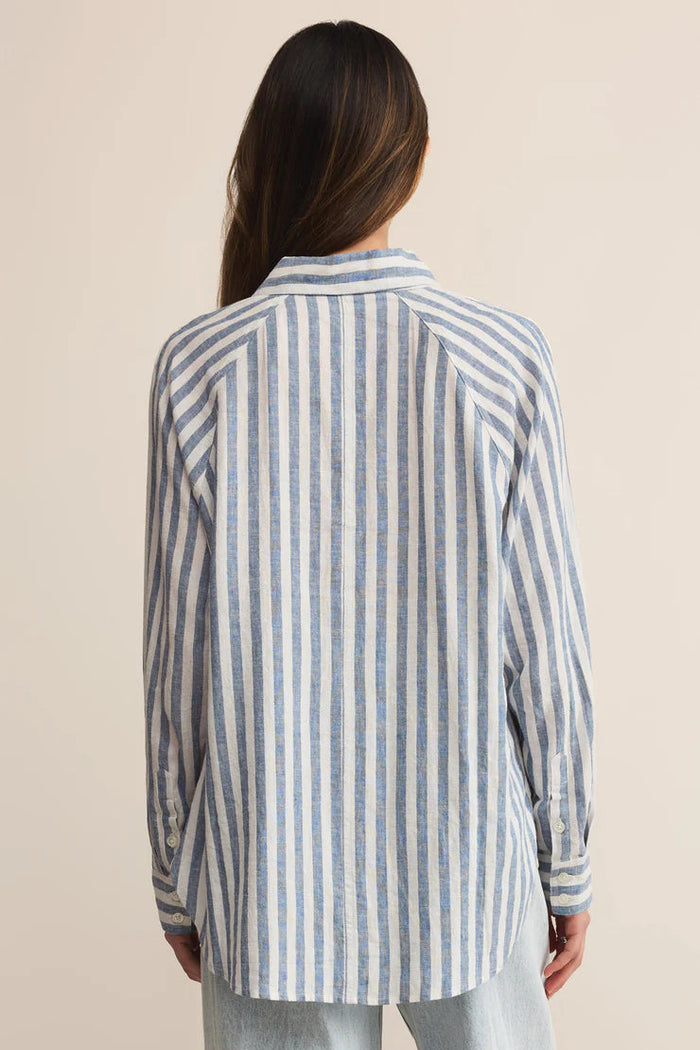 The Perfect Striped Linen Top | Boathouse