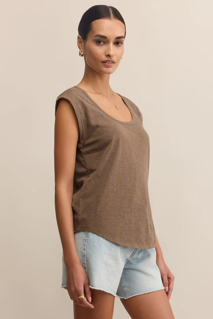 Per Diem Slub Top | Tiki, Black, White