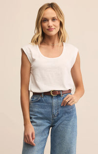 Per Diem Slub Top | Tiki, Black, White
