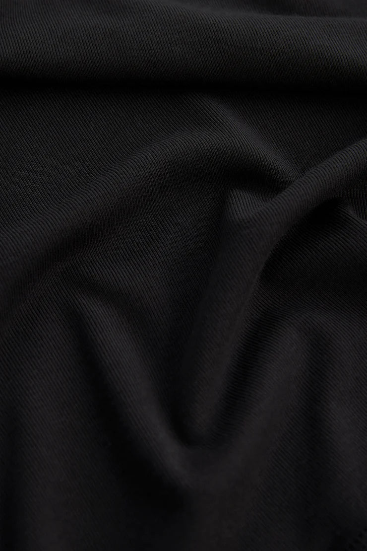 Second Skin Crew Neck Top | Black, Cloud