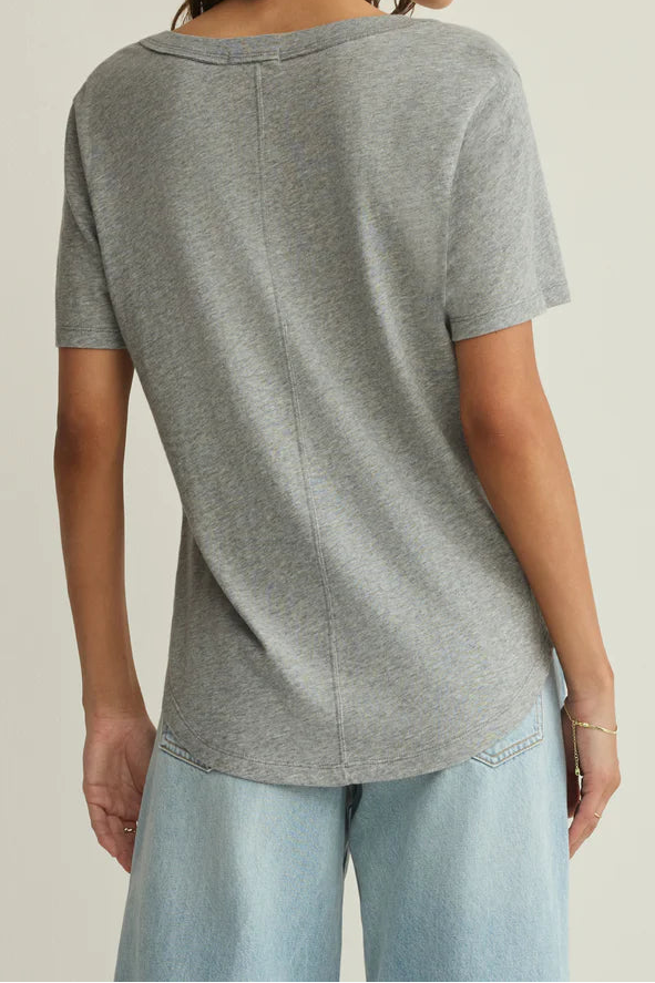 Elara Top | Classic Heather Gray, Pineapple