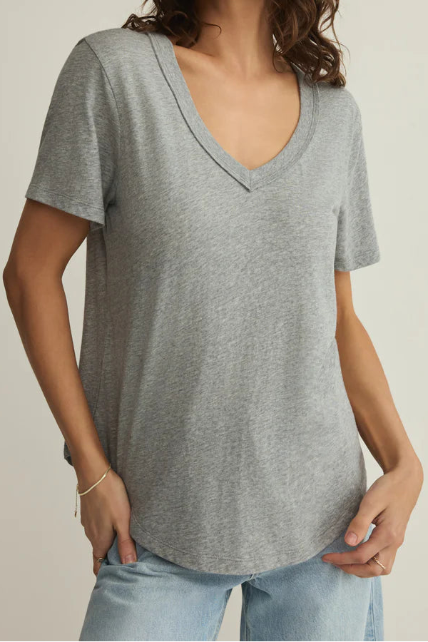 Elara Top | Classic Heather Gray, Pineapple