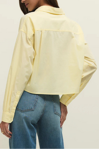 Lisette Poplin Top | White, Pineapple