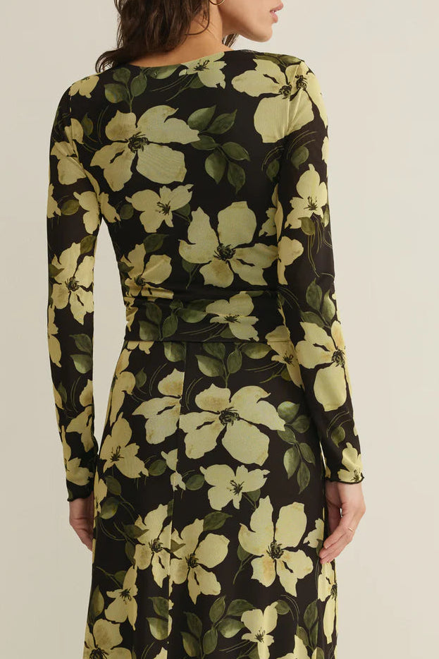 Taysha Ren Floral Mesh Top | Sunnyside