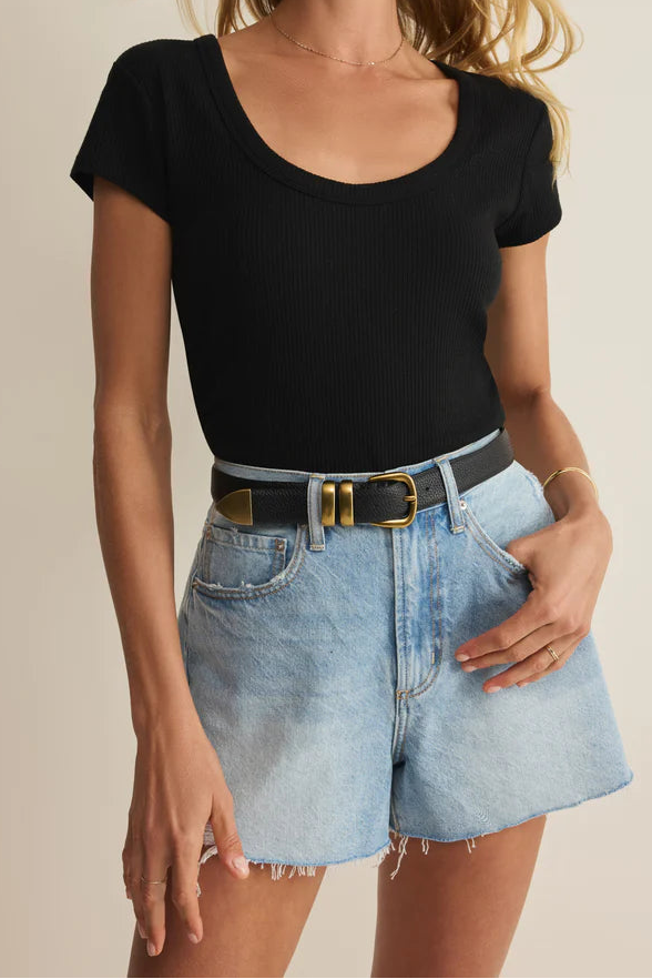 Leisurely Tee | Black, Cloud