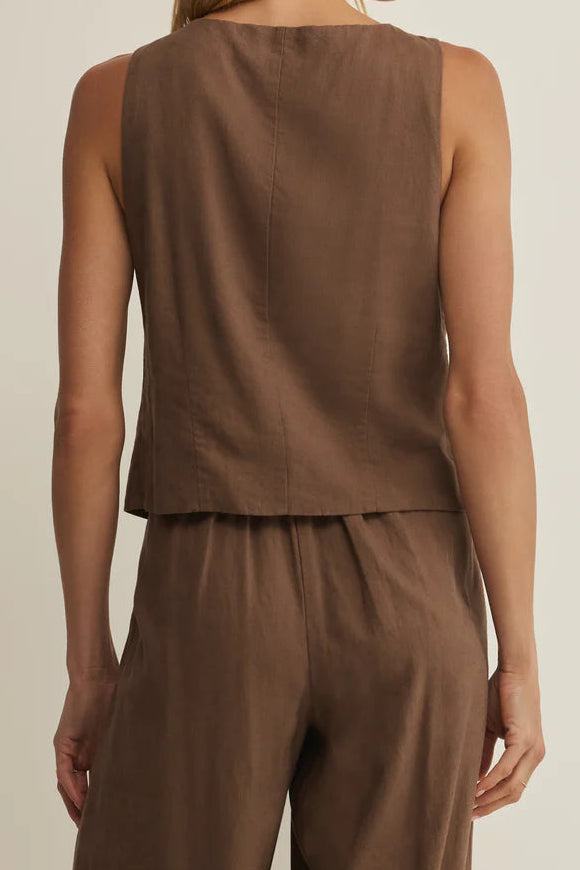 Roman Linen Vest | Palo Santo