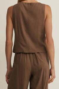 Roman Linen Vest | Palo Santo