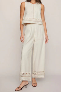 Sloane Embroidered Top | White