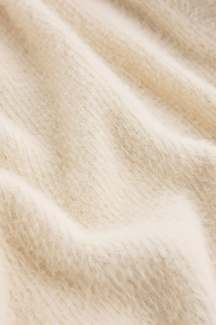 Sadira Fluffy Cardigan | Warm White