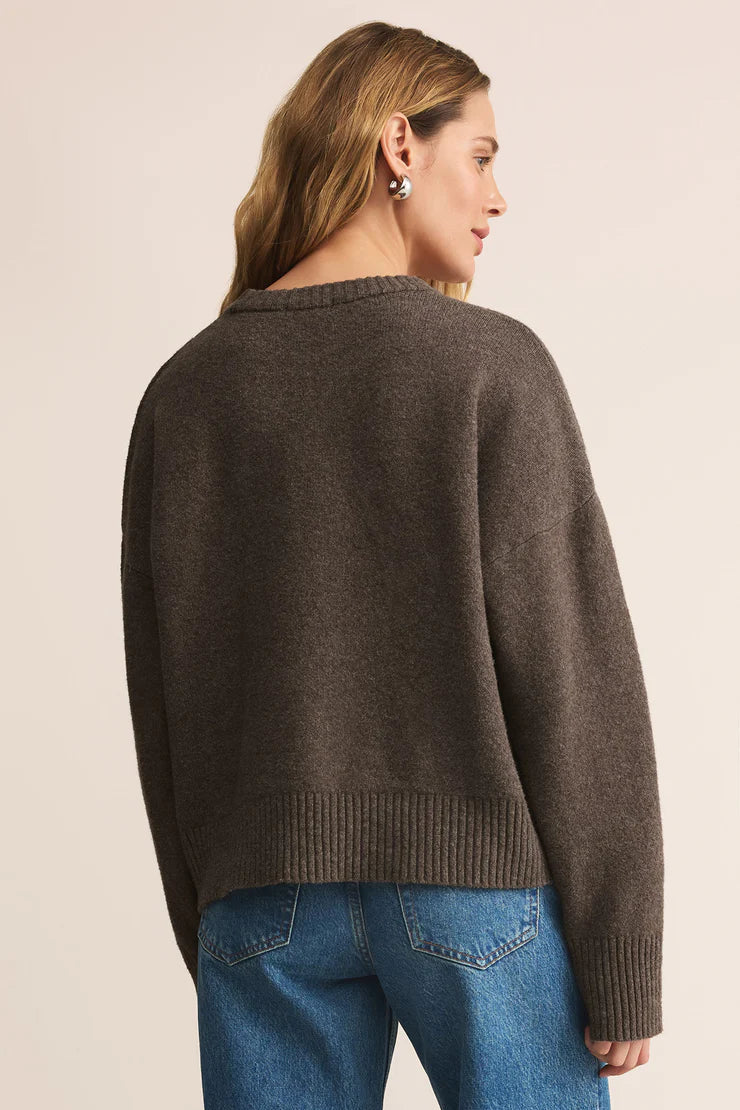 Cirrus Cozy Sweater | Burnt Ash, Macaroon