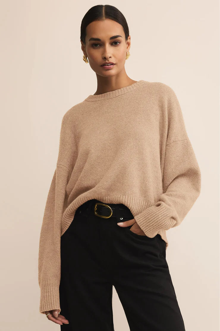 Cirrus Cozy Sweater | Burnt Ash, Macaroon