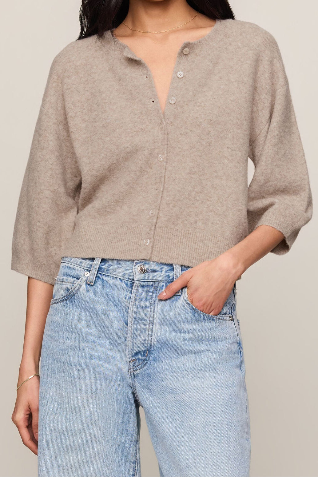 Valor Cardigan | Emerald Cove, Natural Heather
