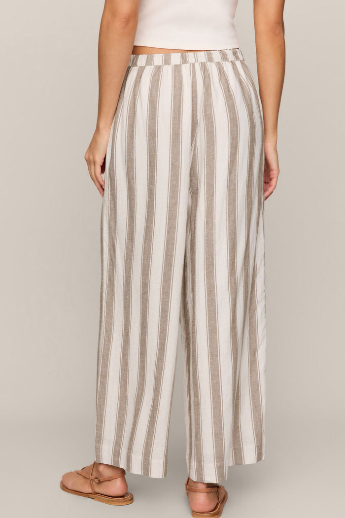 Perfect Striped Pant | Light Toffee