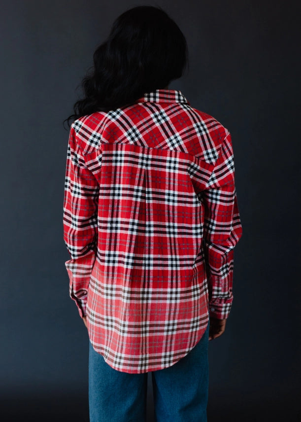 Plaid Flannel | Red, White & Black