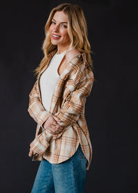 Plaid Flannel | Tan, Camel & Brown