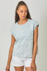 Washed Slouchy Essential Tee | Vintage White, Washed Tomato, Ice Blue
