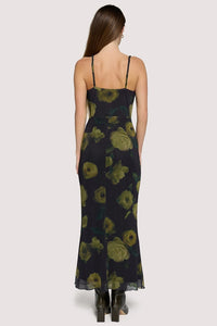Nocturnal Blooms Maxi Dress | Black