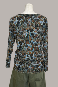 Long Sleeve Mesh Crew Neck Top | Rob Mesh