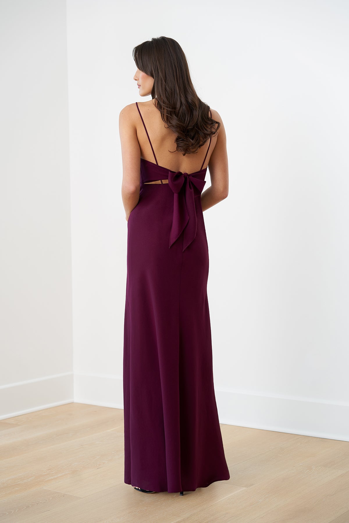 Jasmine B253057 Soft Crepe Fit & Flare Gown with Plunging V-Neckline a Harriman Clothing Co. Jasmine B253057 Soft Crepe Fit & Flare Gown with Plunging V-Neckline a Harriman Clothing Co.