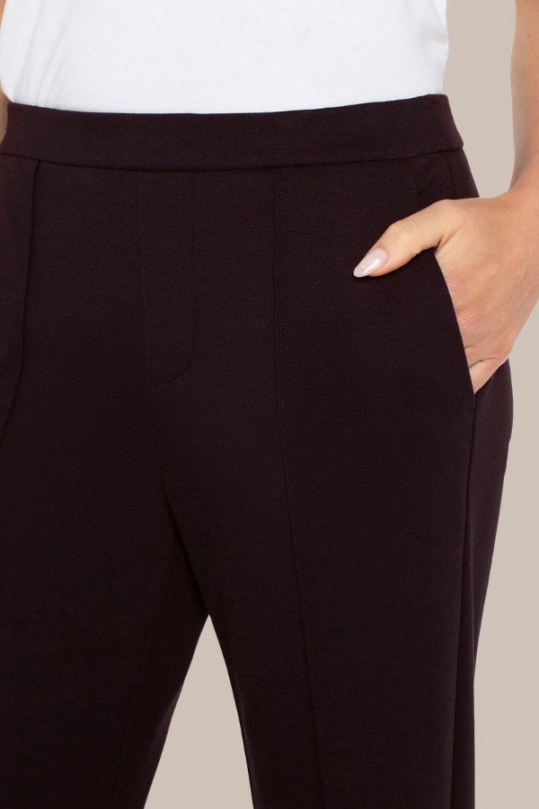 Kayla Pull On Wide Leg Trouser | Black, Brown Truffle, Rich Camel, Cadet Blue