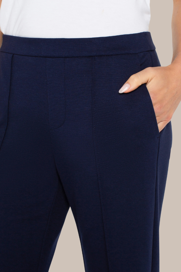 Kayla Pull On Wide Leg Trouser | Black, Brown Truffle, Rich Camel, Cadet Blue