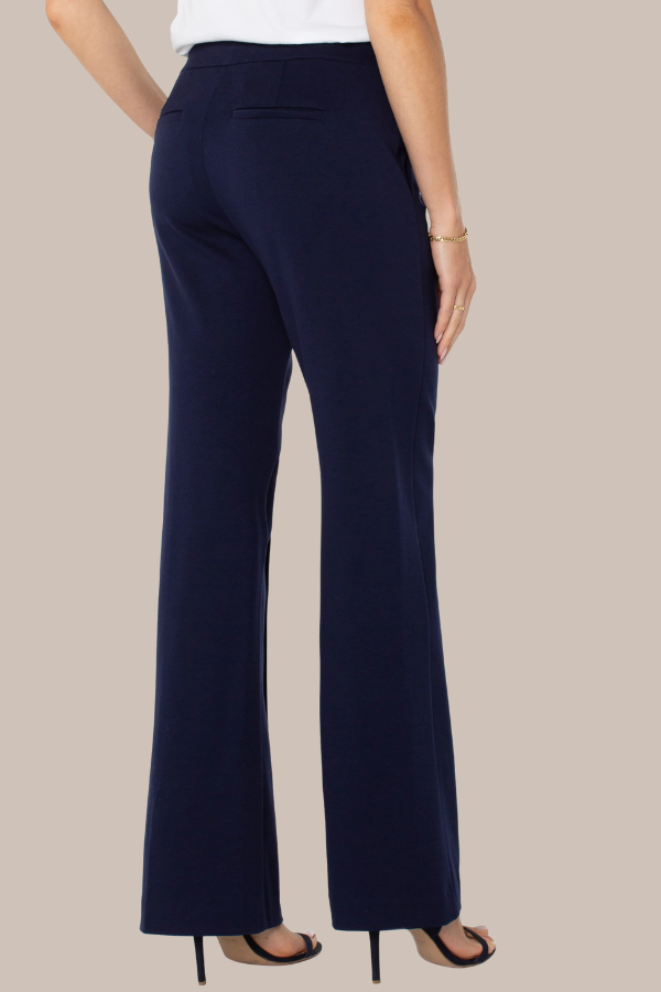 Kayla Pull On Wide Leg Trouser | Black, Brown Truffle, Rich Camel, Cadet Blue