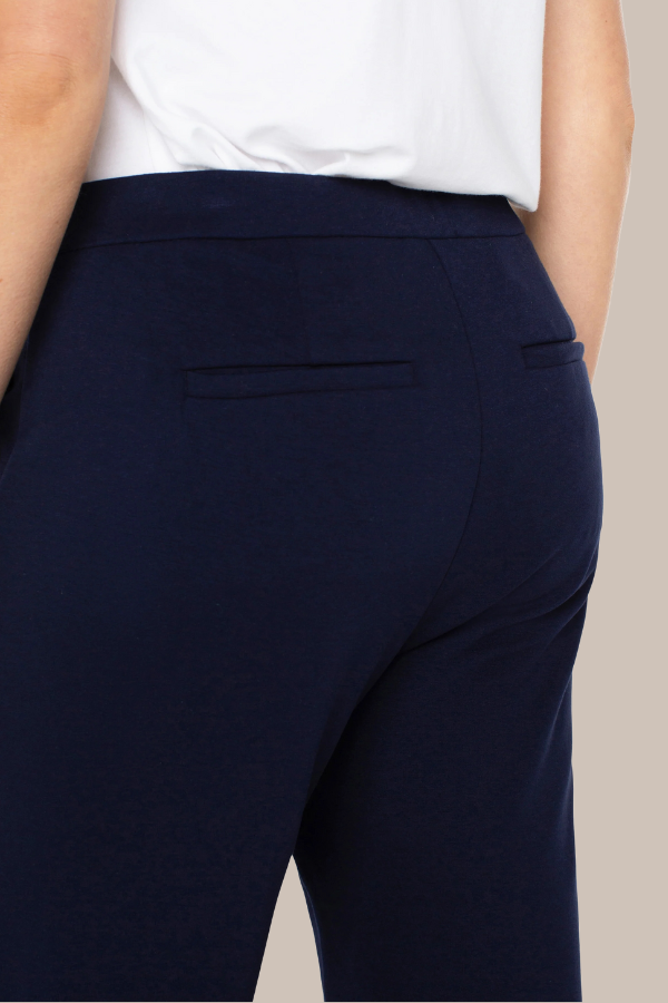 Kayla Pull On Wide Leg Trouser | Black, Brown Truffle, Rich Camel, Cadet Blue